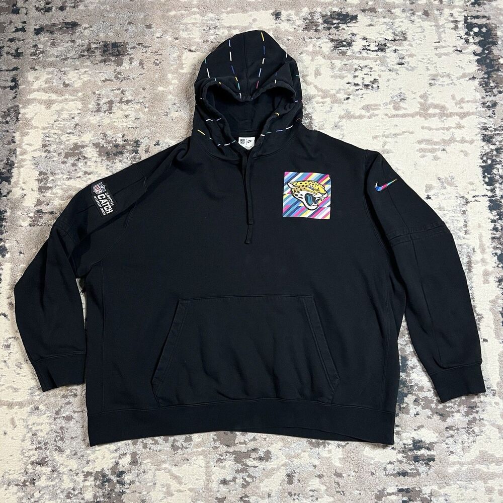 Nike NFL Crucial Catch Hoodie Men 3XL Cancer Jacksonville Jaguars #68 Team Issue